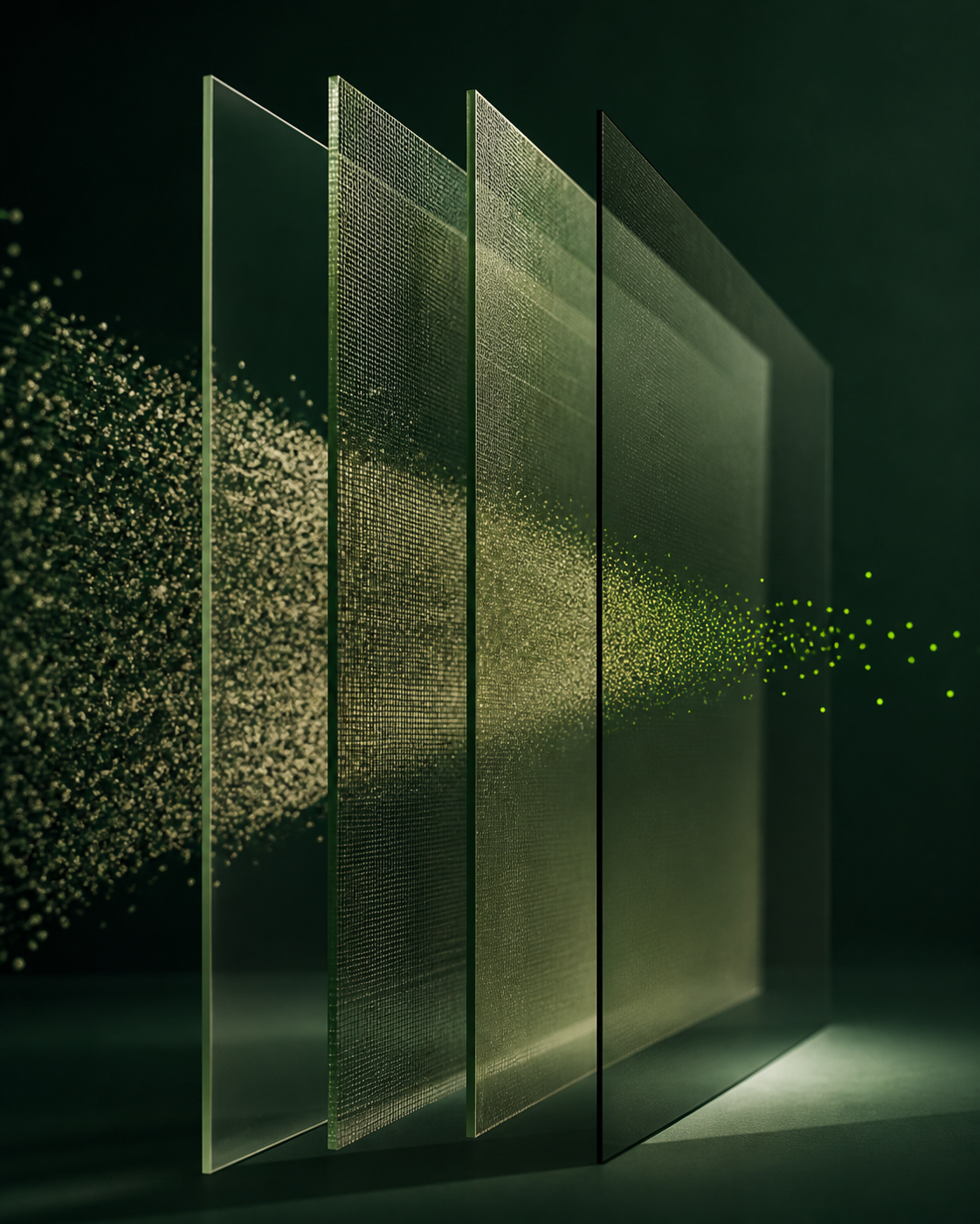 Abstract layers filtering market noise into a small set of signals